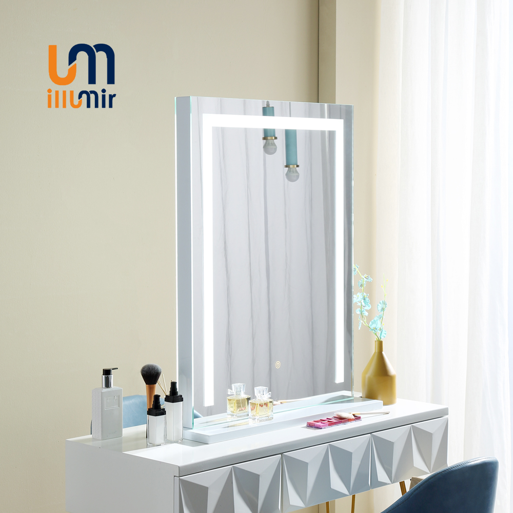 LED Makeup Mirror 1001-04S/BS - 6 Sizes - Aluminum Frame - Dimmable 3000-6000K