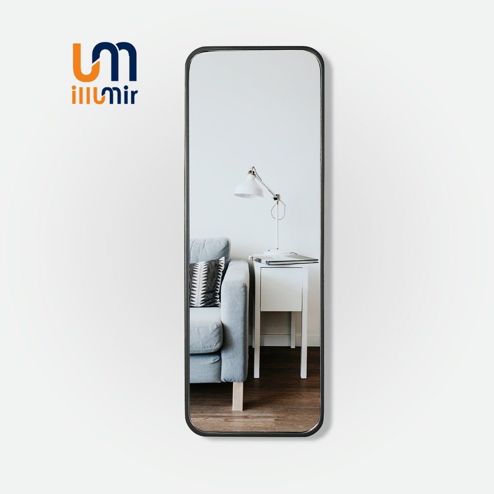 Elegant Round Rectangular Mirror 00-03FW LED 40-60" Full Body Makeup - Brand XYZ