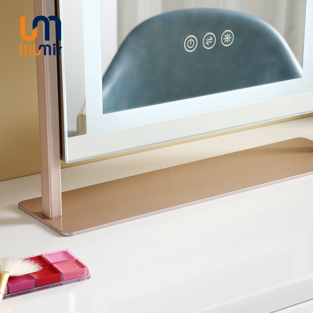 Portable LED Makeup Mirror 1001-05-A - 3 Sizes, Aluminum Frame, Dimmable Light