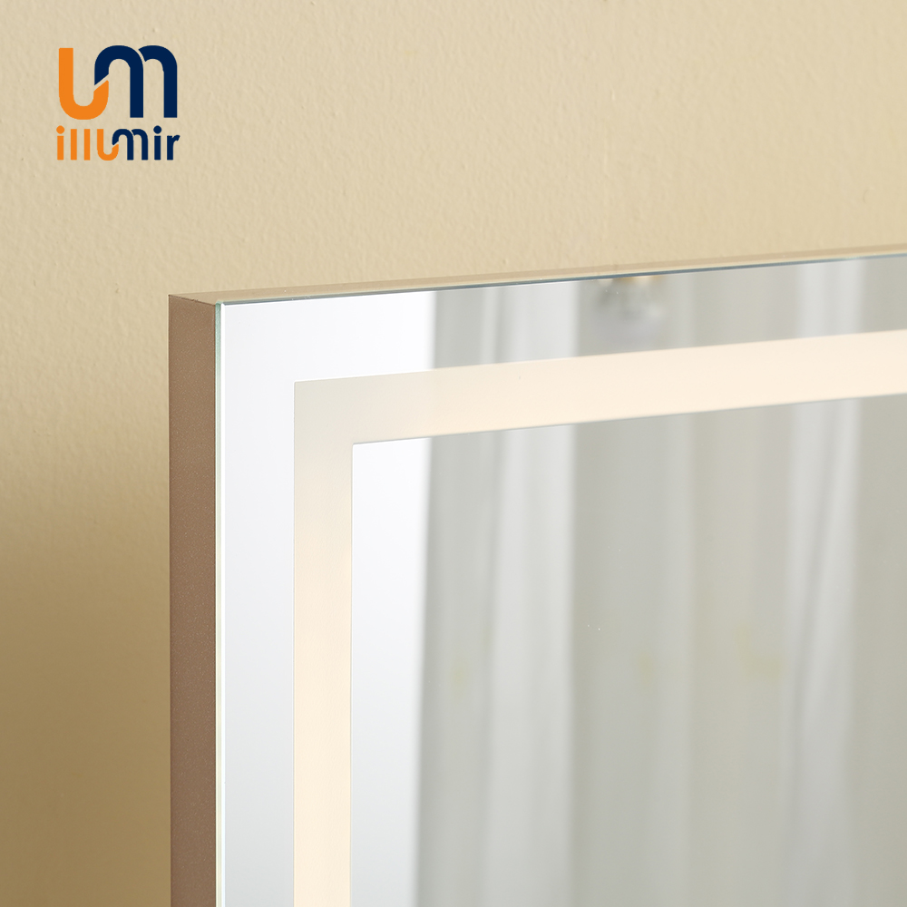 Portable LED Makeup Mirror 1001-05-A - 3 Sizes, Aluminum Frame, Dimmable Light